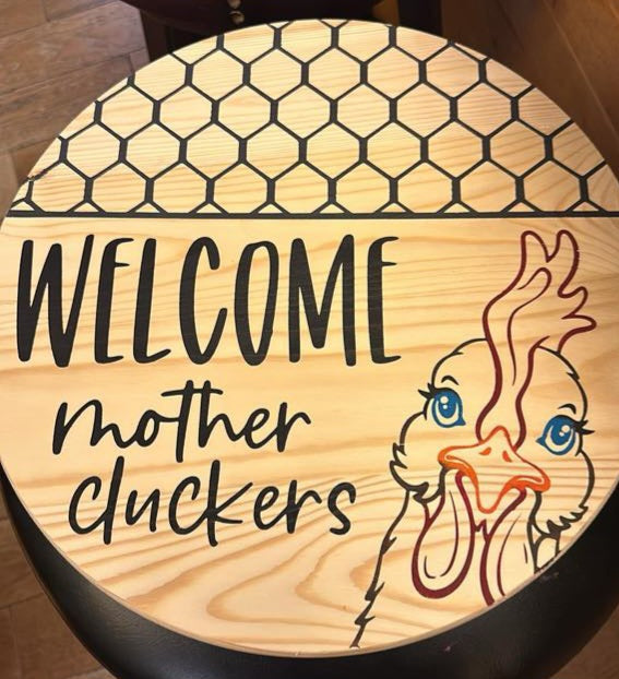 Custom 15 inch Chicken Sign