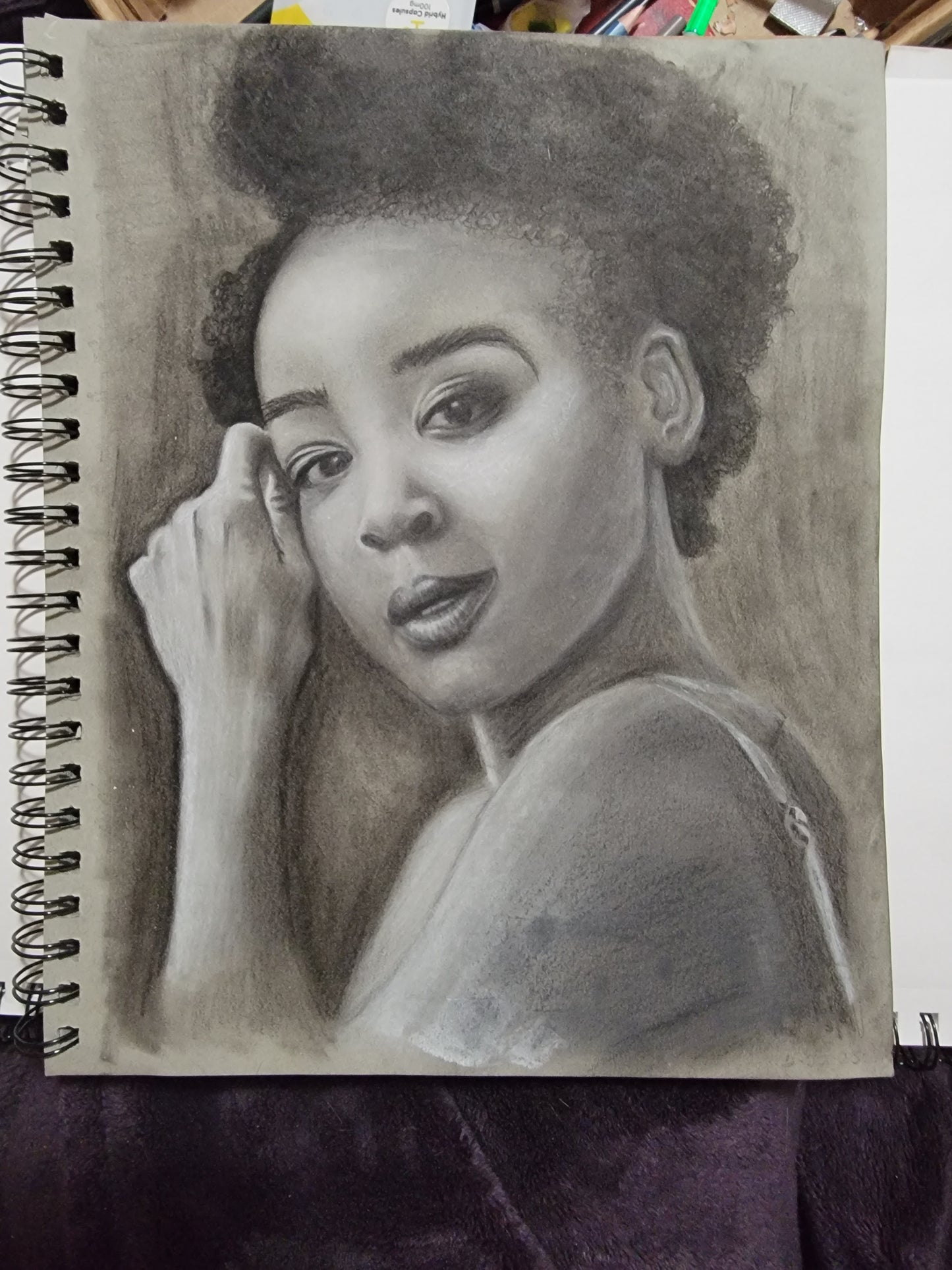 Thuso Mbedu Charcoal sketch