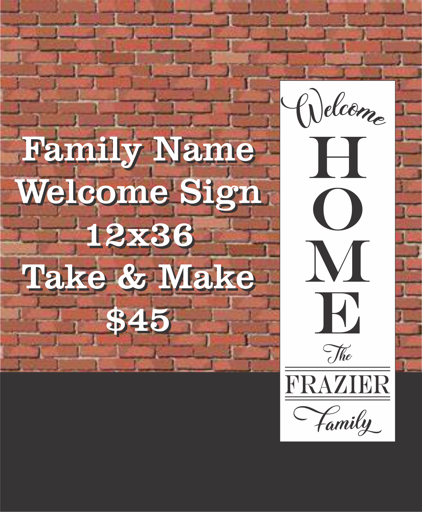 Family Name Welcome Sign Kit