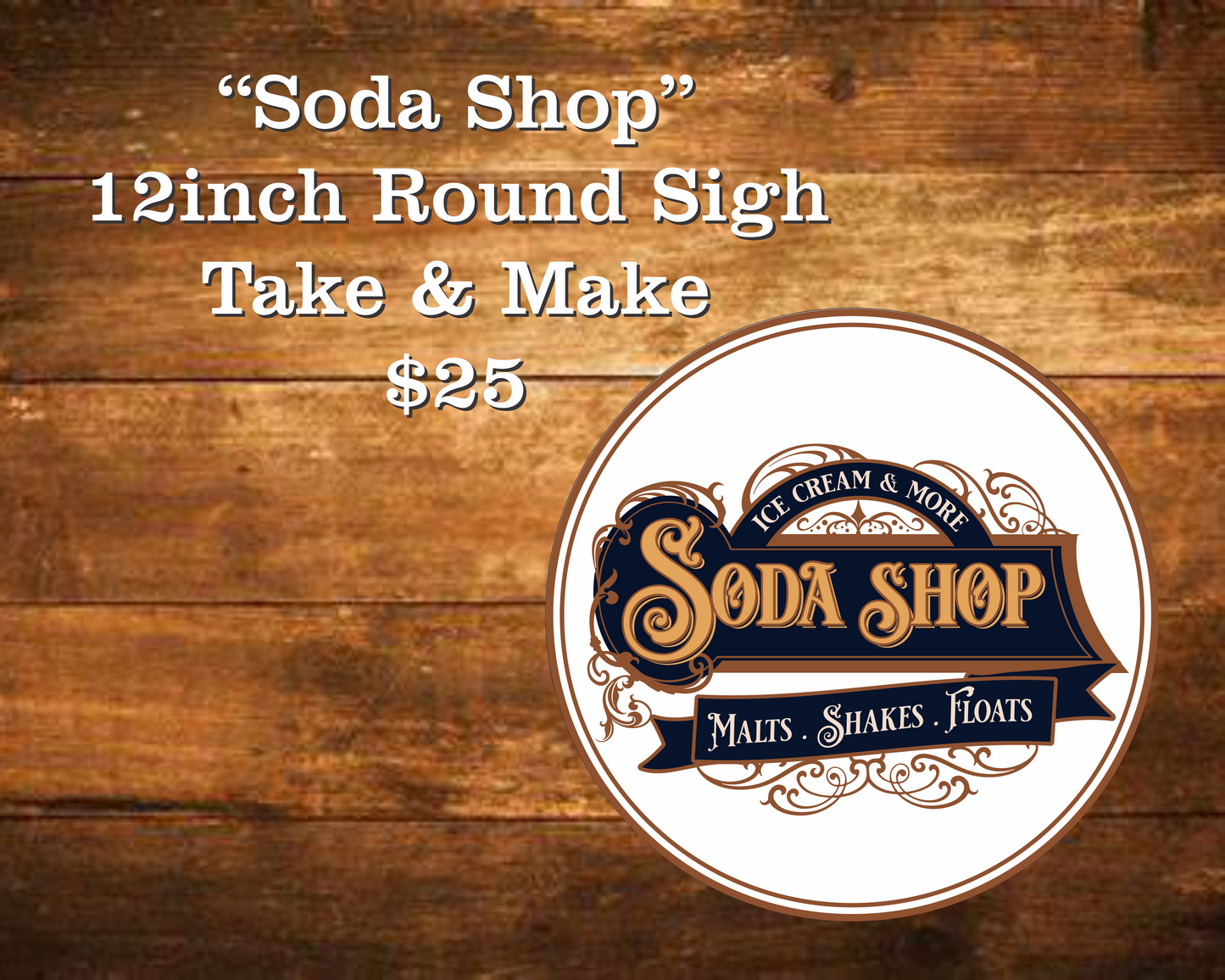 Soda Shop Round Sign Kit