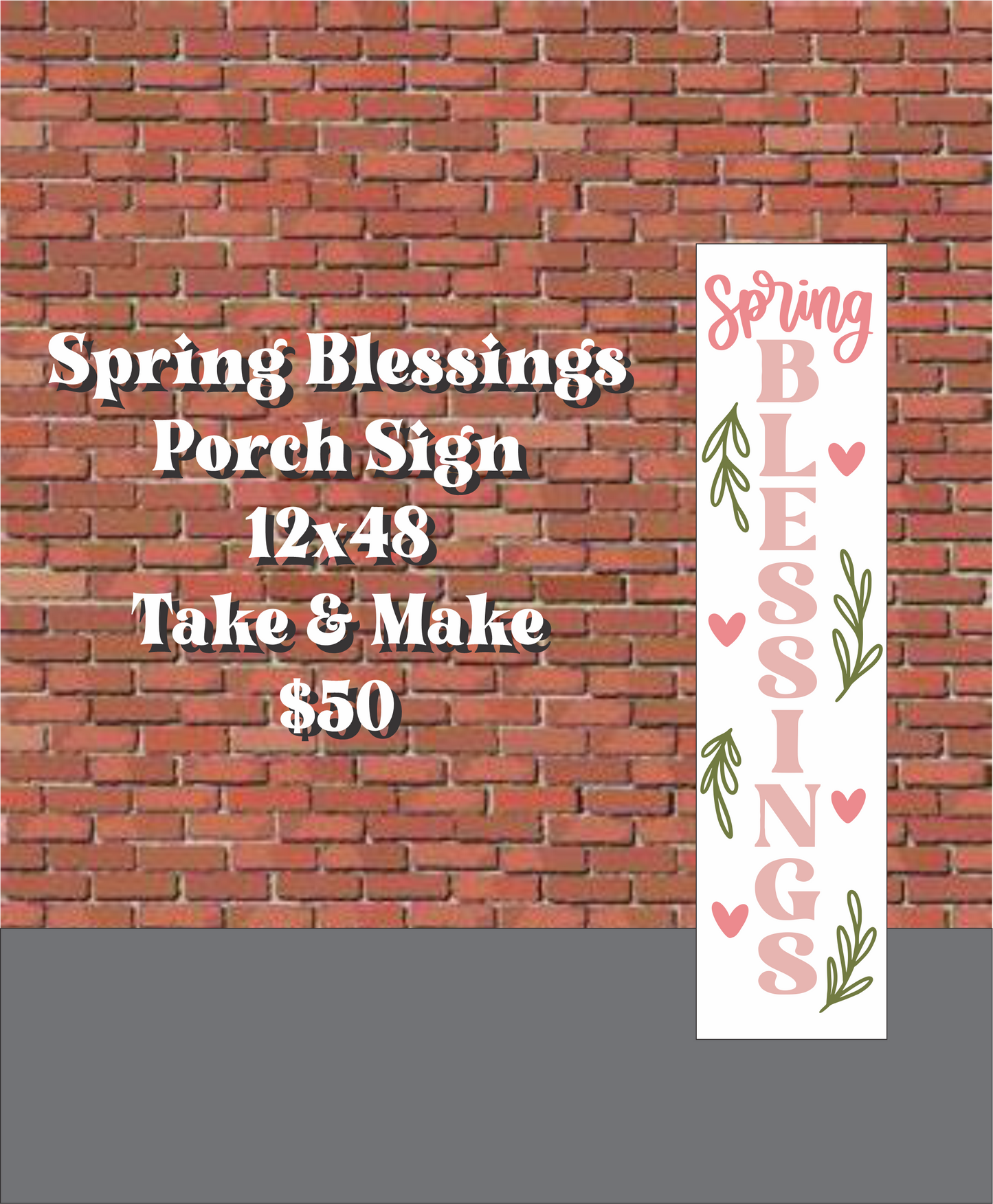 Spring Blessing Porch Sign Kit