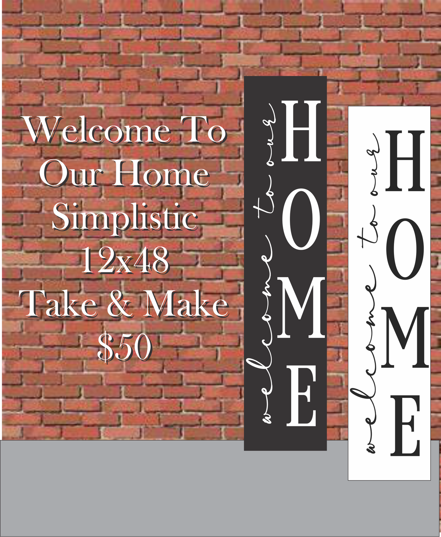 Home Sweet Home Simplistic Porch Sign Kit
