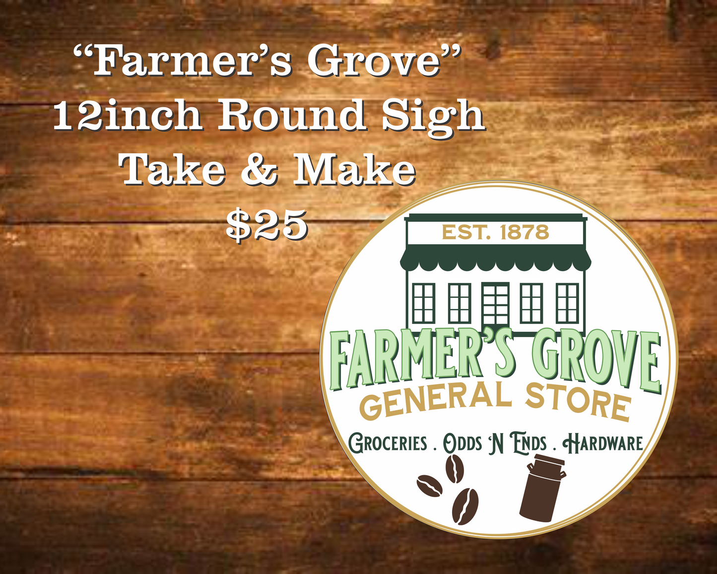 Farmers Grove Round Sign Kit