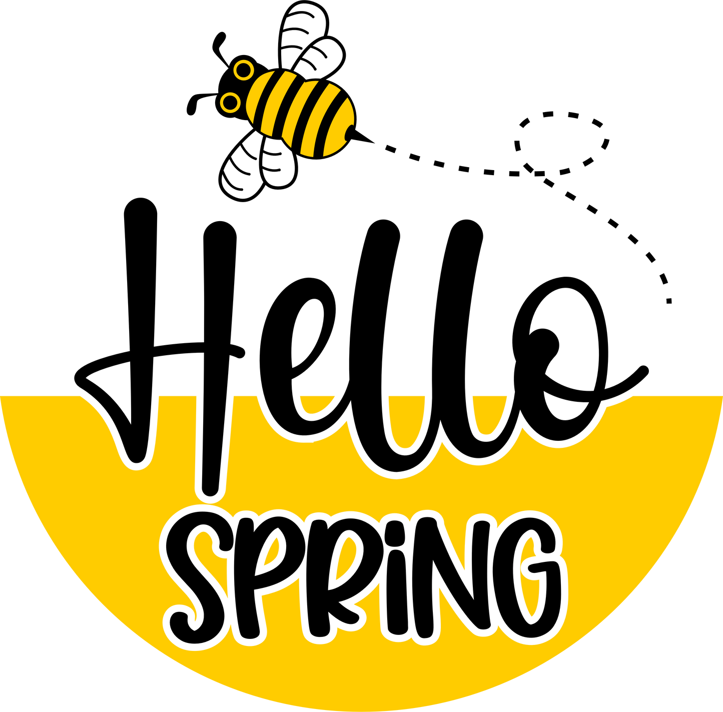Hello Spring Honeybee Round Sign Kit